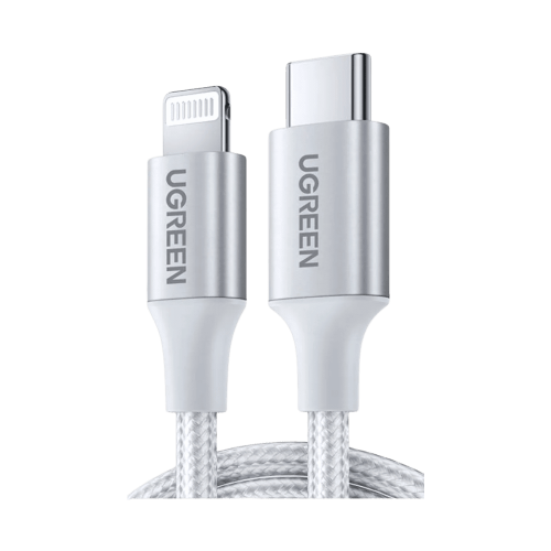 الشحن السريع كيبل يوجرين تايب سي ايفون بقوة 20 واط بطول1 متر قماش ضد القطع