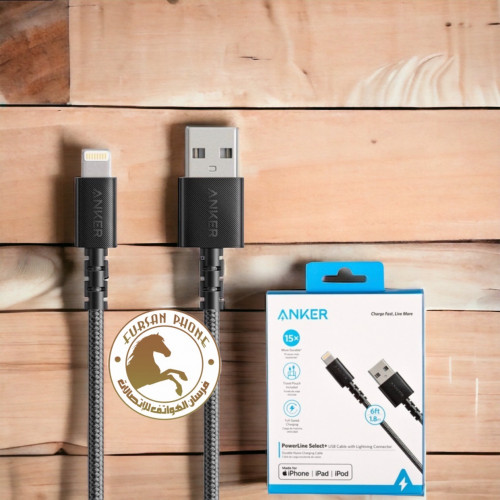 كيبل أيفون قماش من شركة انكر - 1متر و80 سم