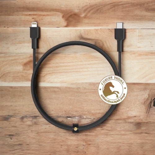 اوكي كيبل مضفر تايب سي لايتننق 1.80 سم - اسود