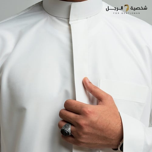 ثوب سعودي سادة سحاب مخفي