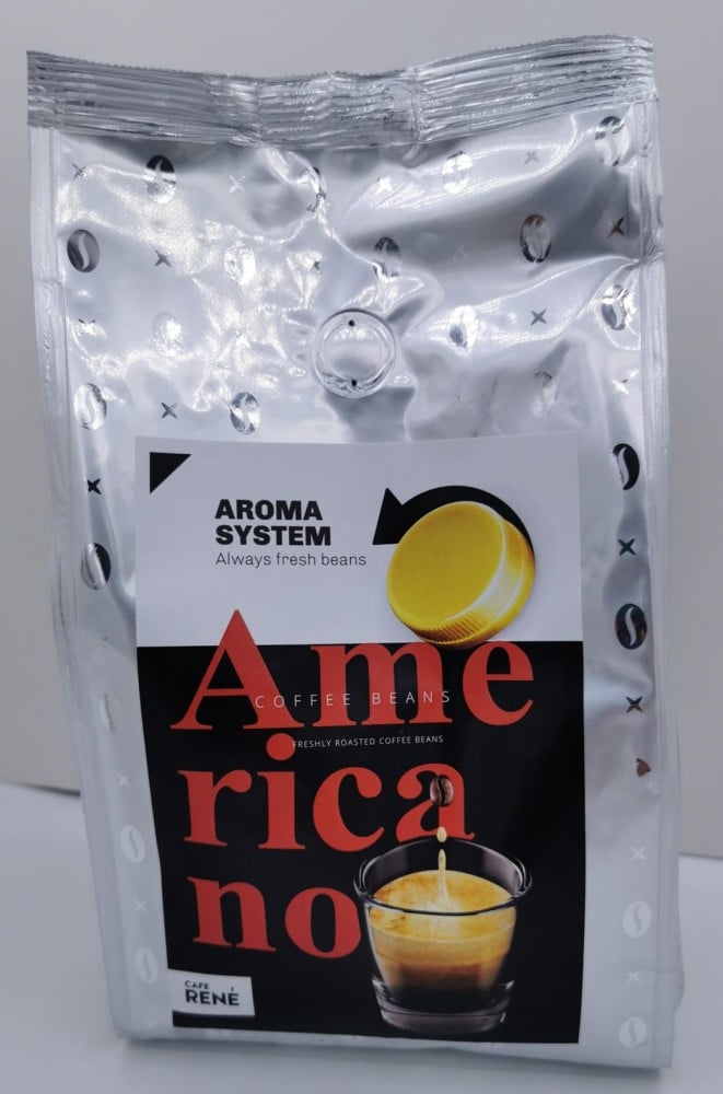 قهوة حب امريكانو من شركة ريني كافيه بولندا 500 جرام  Rene Cafe Poland Americano Coffee 500g