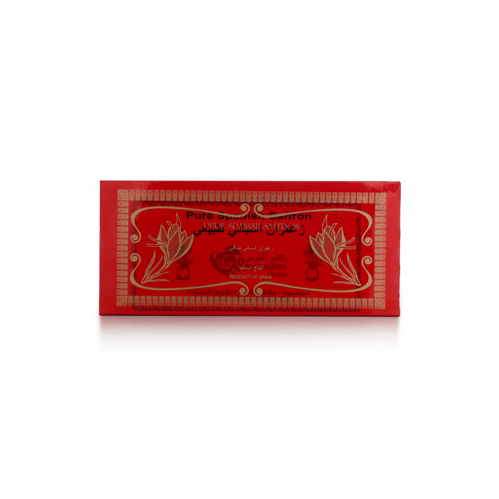 كرتون زعفران بوشالي اسباني 0.75 جرام  طبيعي 40درزن* 12*0.75 غرام  SPANISH SAFFRON (RUKNALFORAS BRAND) 0.75 GRAM*12PICS*40 DOZEN