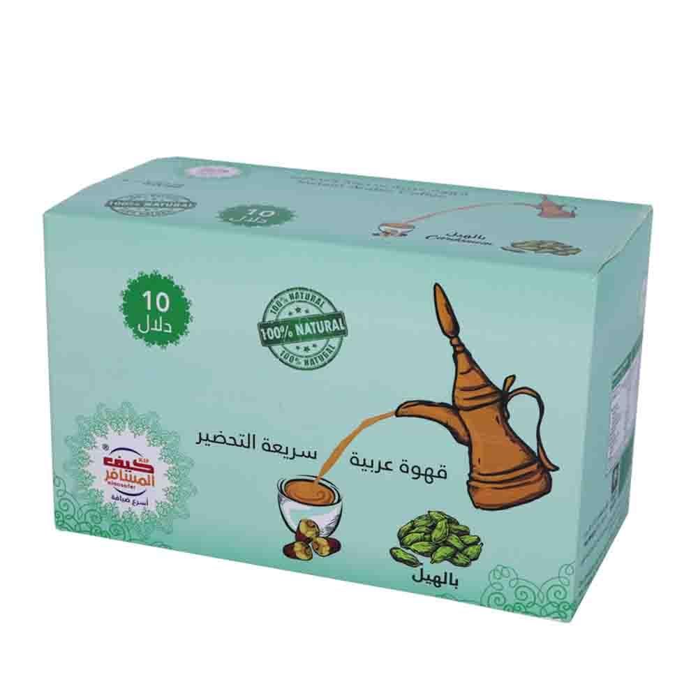 قهوة كيف المسافر للدله بالهيل 30 جرام *10كيس INSTANT ARABIC COFFEE MIX 30 GRAMS*10