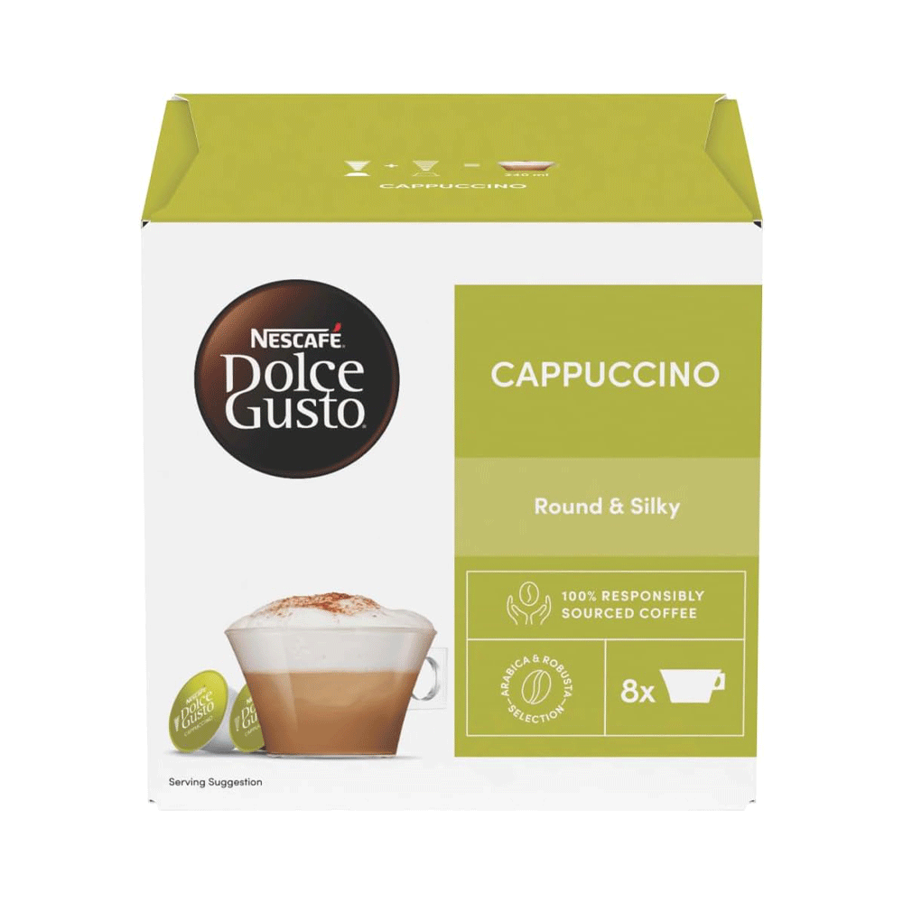 كبسولات قهوة كابتشينو دولشي غوستو نسكافيه Nescafe...