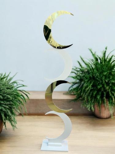 زينة رمضان دهبي وابيض بطول 122 cm