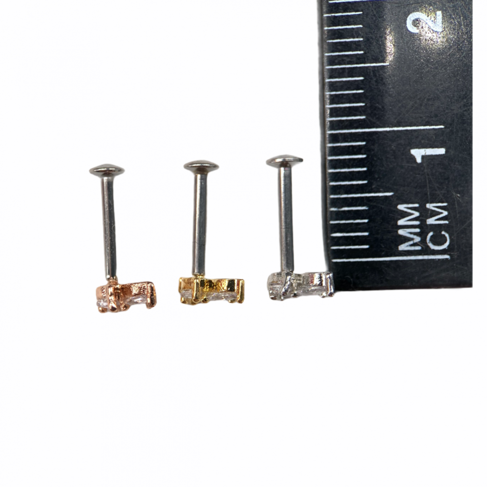 16g Triple Crystal Flat Back