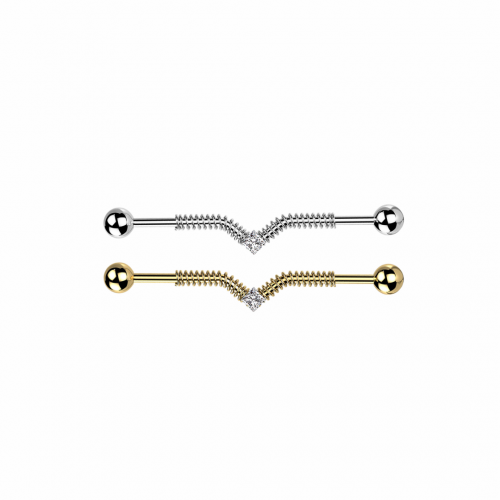 14g Screw  Industrial Barbell
