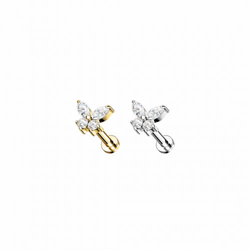 16g Crystal Butterfly Flat Back