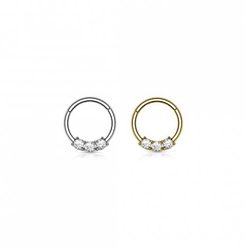 16g Crystal Set Hoop