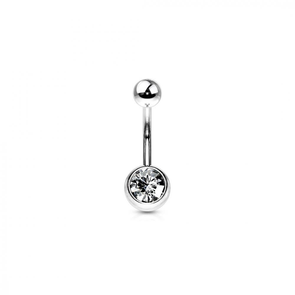 14g Crystal Balls Belly Ring