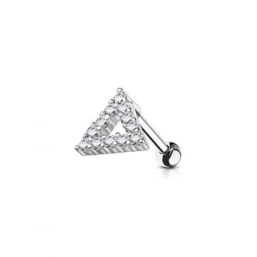 16g Triangle Crystal Flat Back