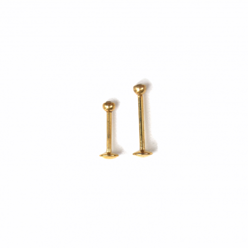 20g Gold Round Crystal Flat Back