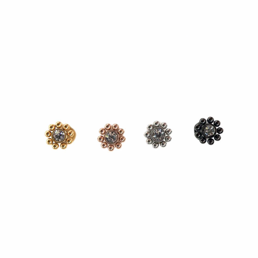 16g Flower Crystal Flat Back