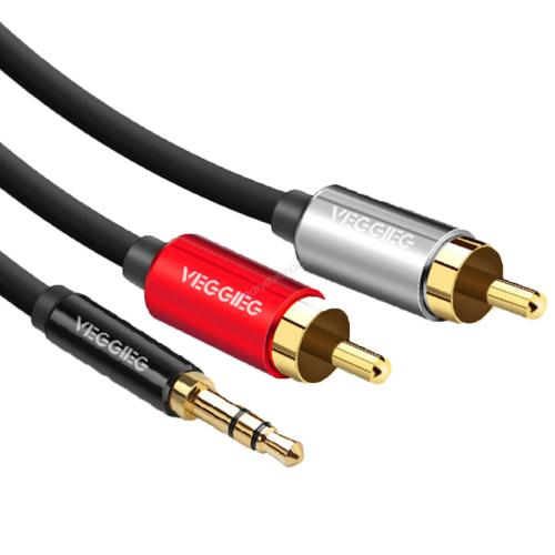 كابل صوت Veg Gige 3.5 مم إلى 2RCA بطول 1.5 متر