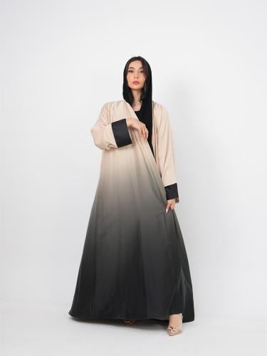 عباية مموجة لايت بيج أسود