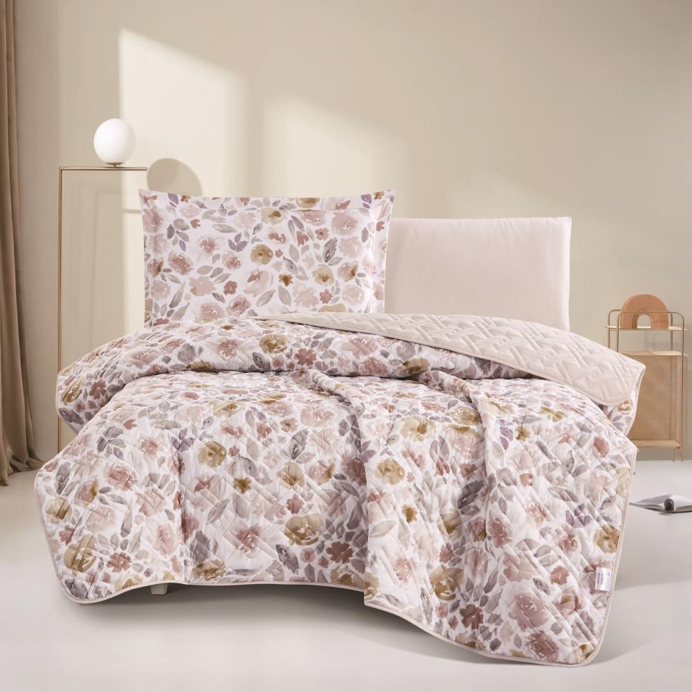 مفرش صيفي مفرد ونص حشوة مضغوطه 4 قطع - افروديت - ابيض - كريمي