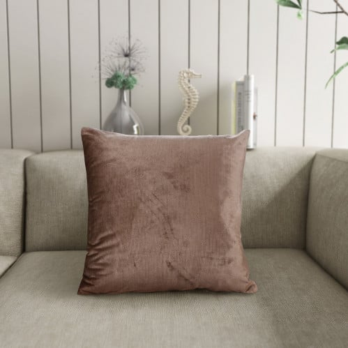 خدادية مخمل سادة - 40×40 - بلون بني