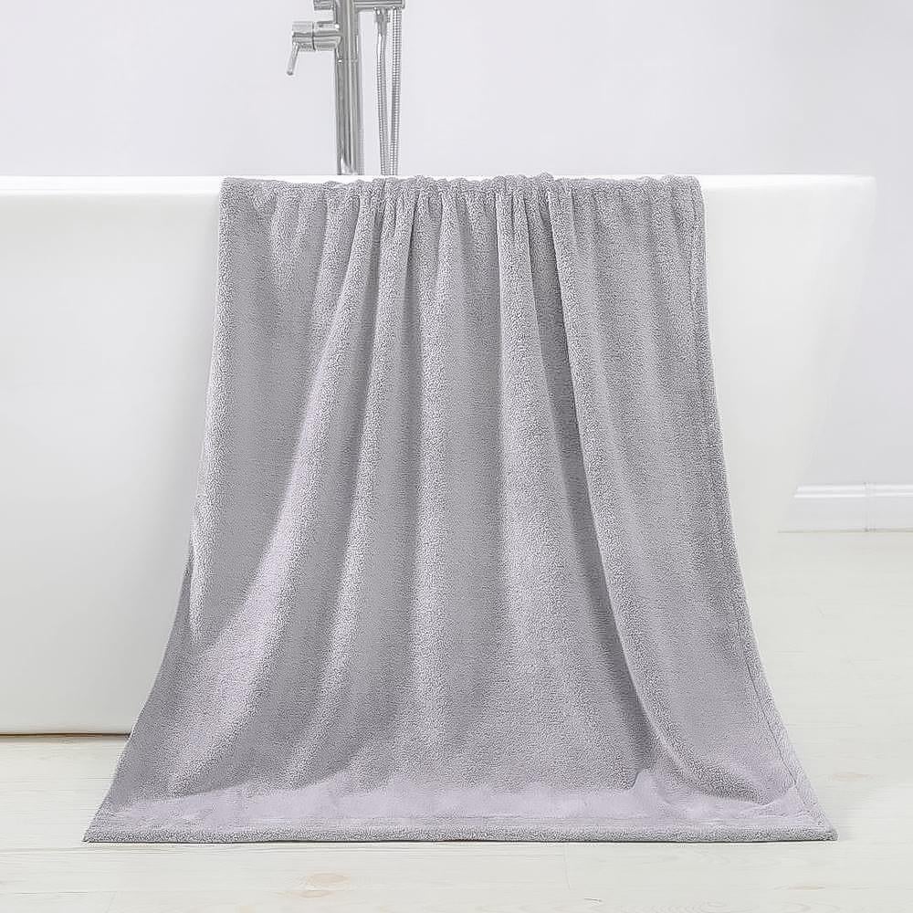 منشفة كورال فليس - إشيل - مقاس وسط - 140*70 - رصاصي فاتح