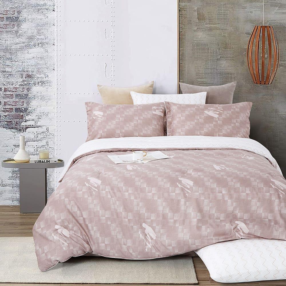 مفرش صيفي مقاس كوين 6 قطع - روزين -