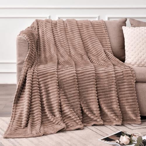 بطانية مخمل محفور اكاسيا 200 × 230 - بني