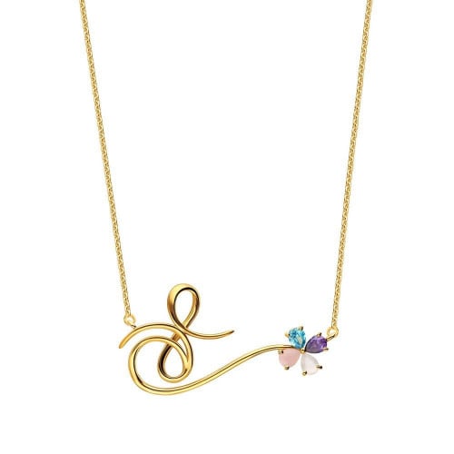 Infinity choker in yellow gold