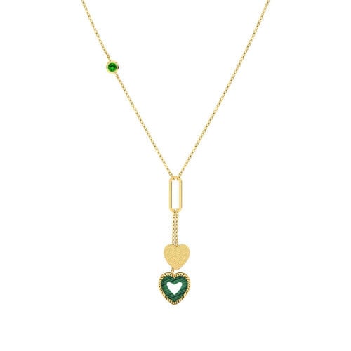 The two hearts of gold choker