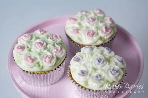 قالب سيليكون Cupcake Top - Piped Roses