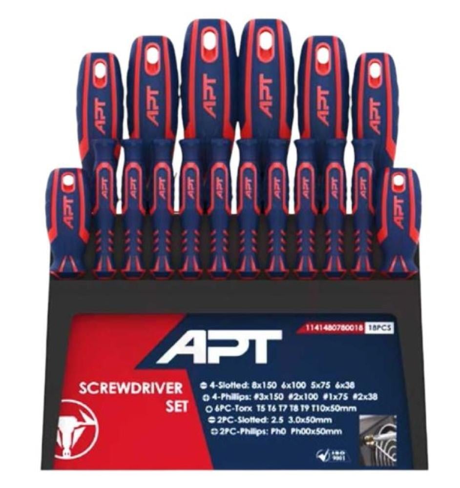 طقم مفكات استاند 18 قطعة من APT