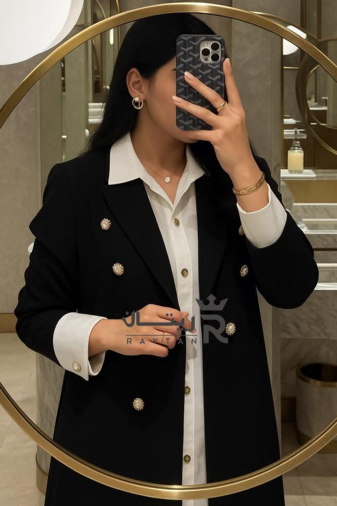 عباية بليزر اسود مع فستان-متجر ريتان