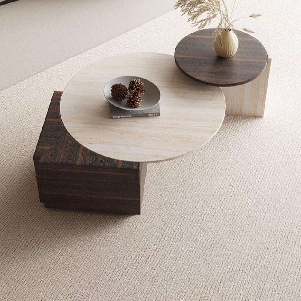 طقم طاولة قهوة إيطالية من الرخام