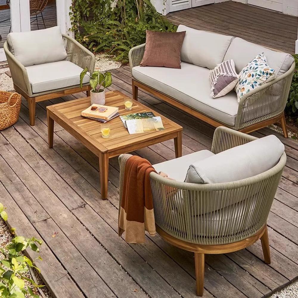 جلسة خارجية مصنوعة من خشب الساج