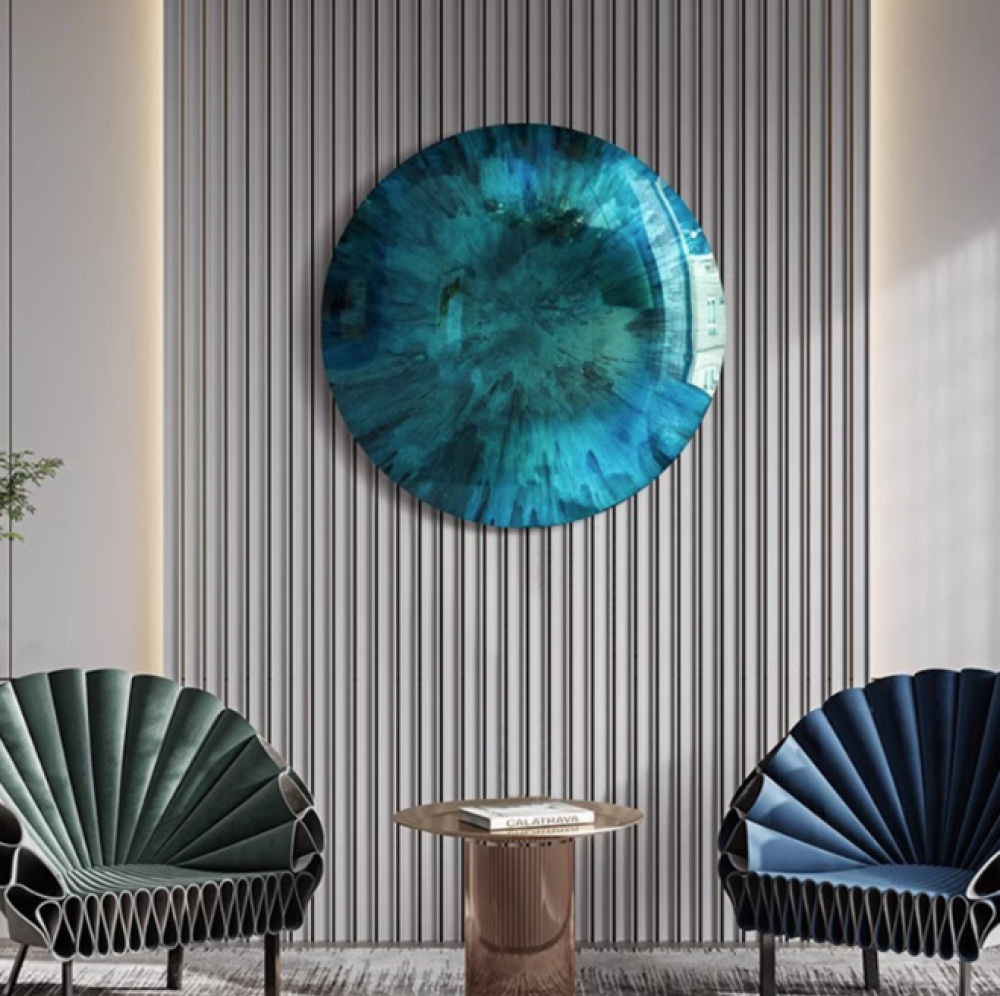 لوحة دائريه ثلاثية الأبعاد للديكور المعاصر