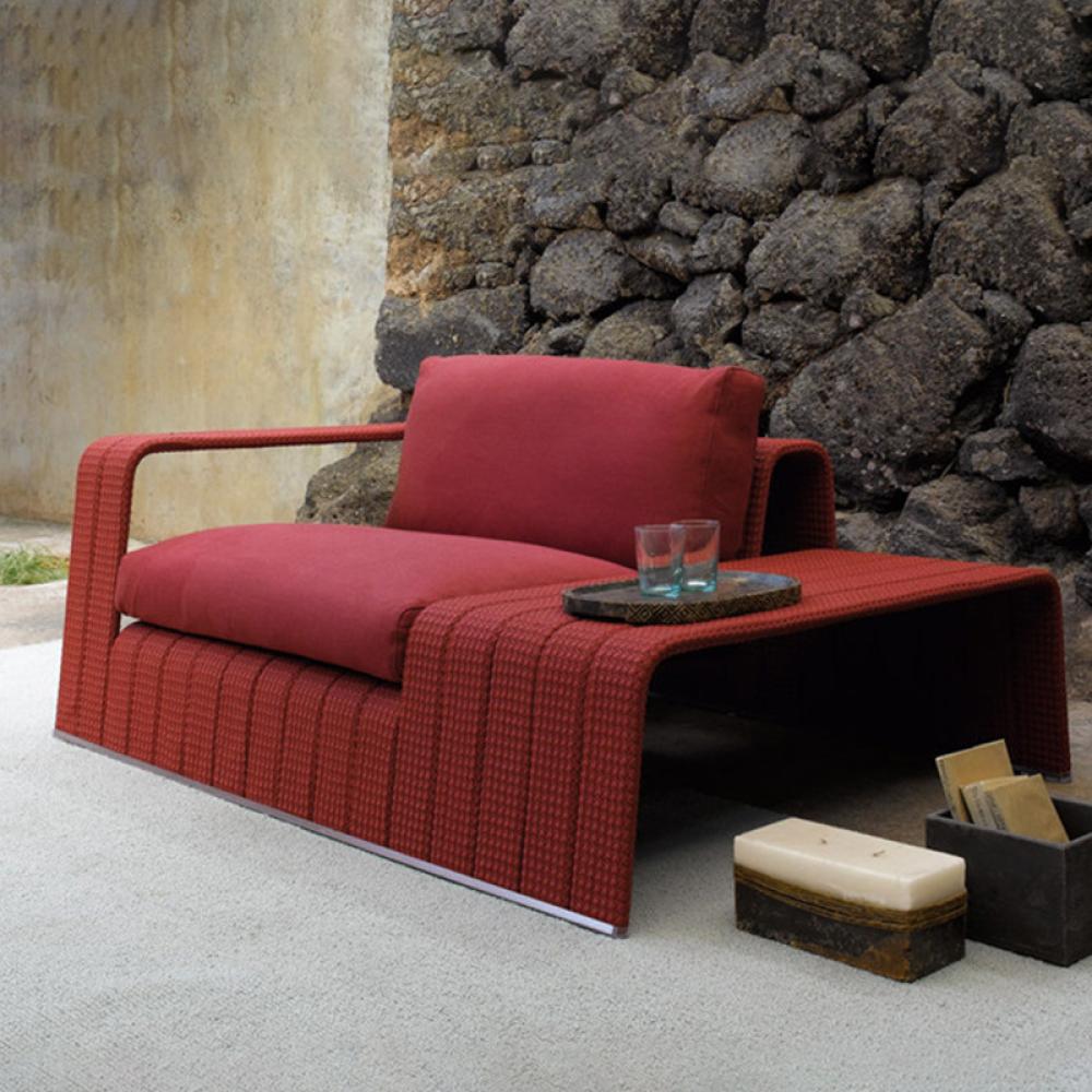 طقم خيزران إبداعي للجلوس الخارجي