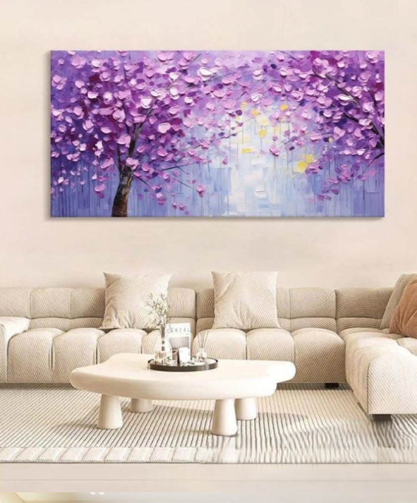 لوحة زيتية – شجرة البنفسج الزاهية