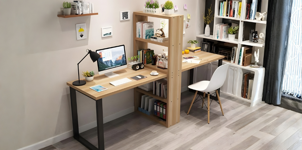 مكتب دراسي مزدوج: مساحة دراسة عملية وعصرية