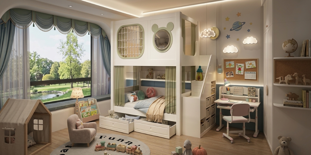 غرف نوم أطفال عصرية ومتنوعة تناسب كل المساحات والميزانيات