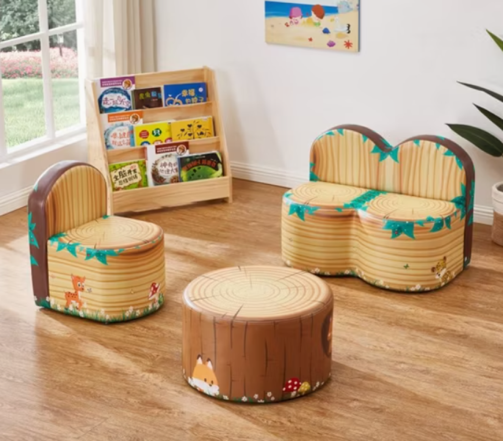 كرس اطفال بتصميم جذع شجر