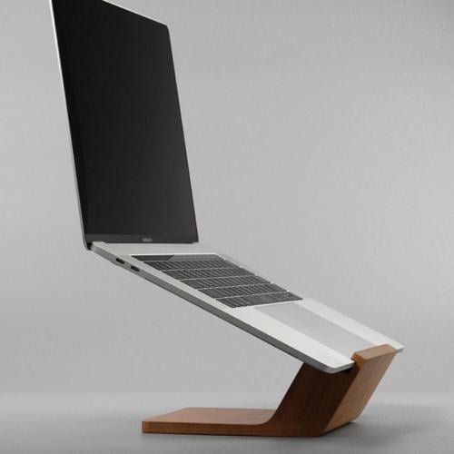 حامل خشبي للكمبيوتر المحمول والشاشة – تصميم طبيعي وأنيق للمكتب