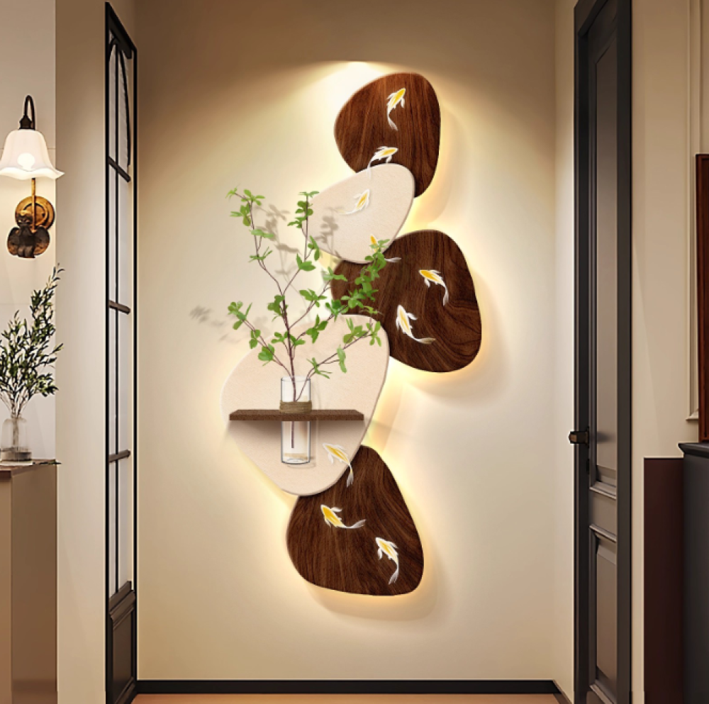 لوحة مدخل فاخرة بإضاءة LED وتصميم