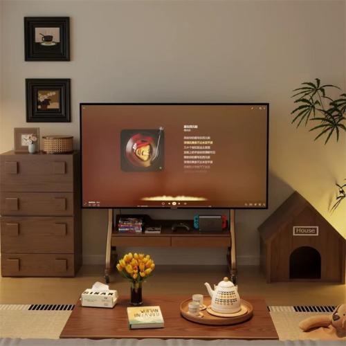 حامل تلفزيون خشبي متحرك – تصميم كلاسيكي