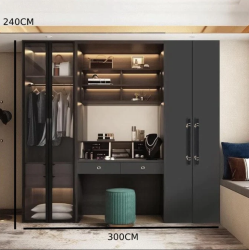دولاب مدمج مع تسريحة بتصميم عملي