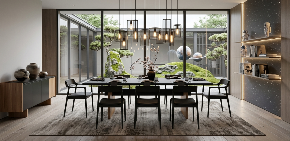 طاولة طعام خشبية صلبة: تصميم كلاسيكي بلمسة عصرية للمنازل والمساحات الأنيقة