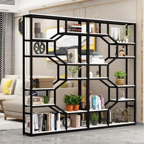 وحدة رفوف معدنية بتصميم عصري فاخر