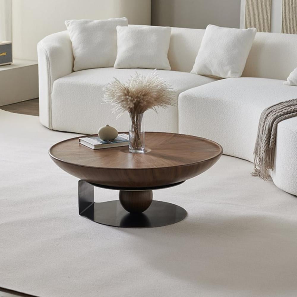 طاولة قهوة دائرية إيطالية – قطر 90 سم