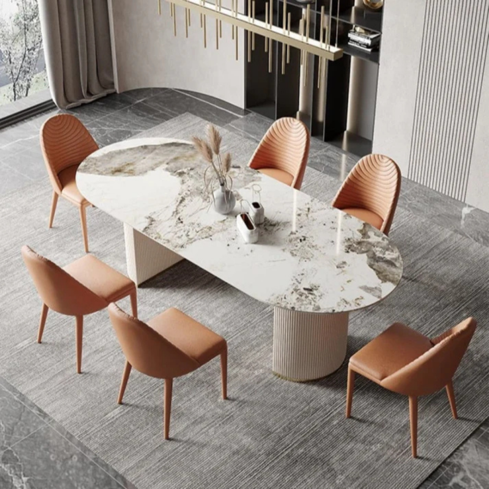 طاولة طعام بتصميم عصري بدون كراسي