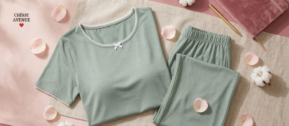 ladies pajama set cotton