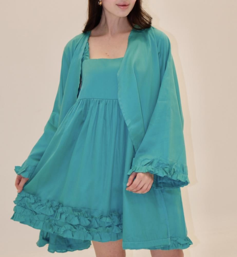 طقم نوم نسائي - روب وفستان