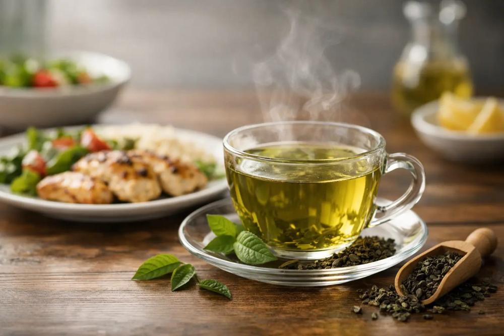 الشاي الأخضر للهضم بعد الأكل: هل يفيد فعلاً؟