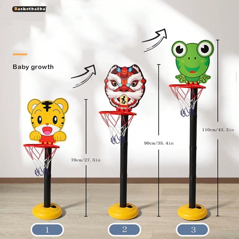 حامل كرة سلة للأطفال بشكل ضفدع (للعب الداخلي والخارجي)