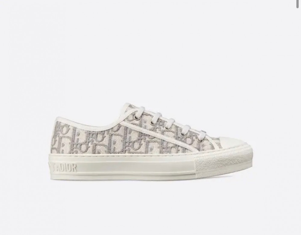 B27 LowTop Sneaker Gray and White Smooth Calfskin with Beige and Black Dior  Oblique Jacquard  DIOR US